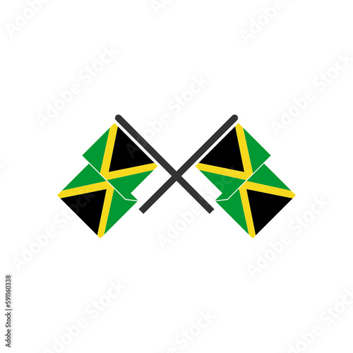 Jamaica flags icon set, Jamaica independence day icon set vector sign symbol
