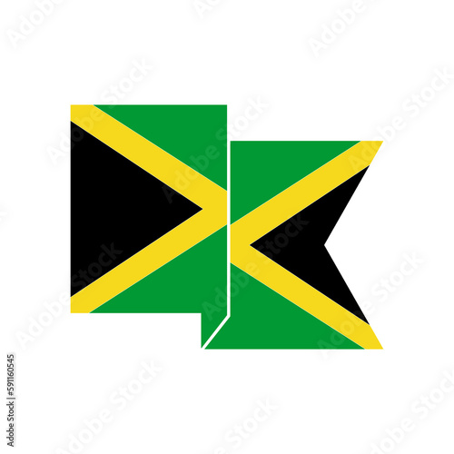 Jamaica flags icon set, Jamaica independence day icon set vector sign symbol