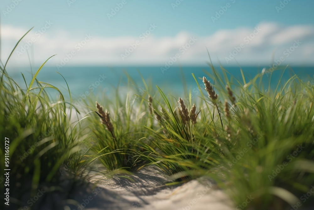 beach view from grass