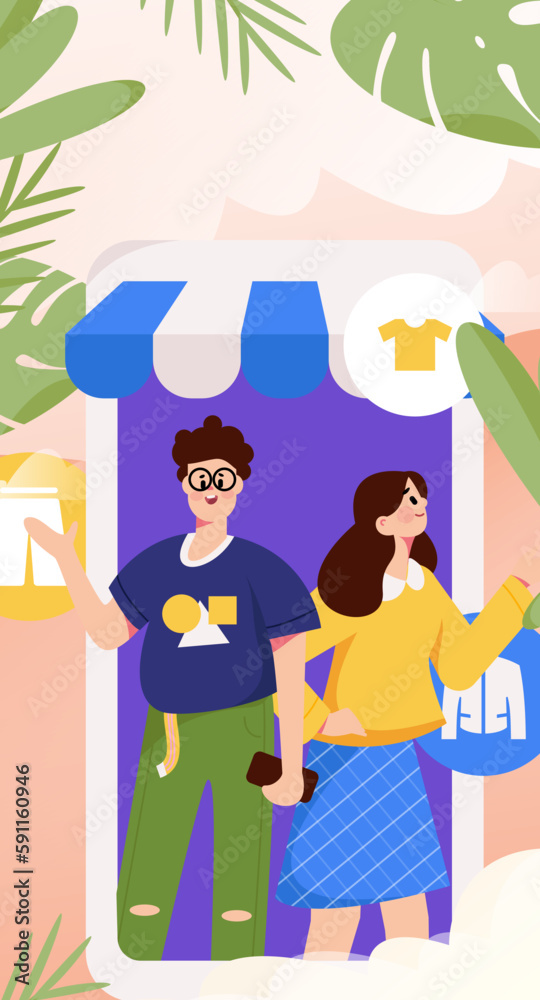 Internet celebrity e-commerce characters vector Internet hand-drawn illustration with live streaming
Internet celebrity e-commerce characters vector Internet hand-drawn illustration with live streaming