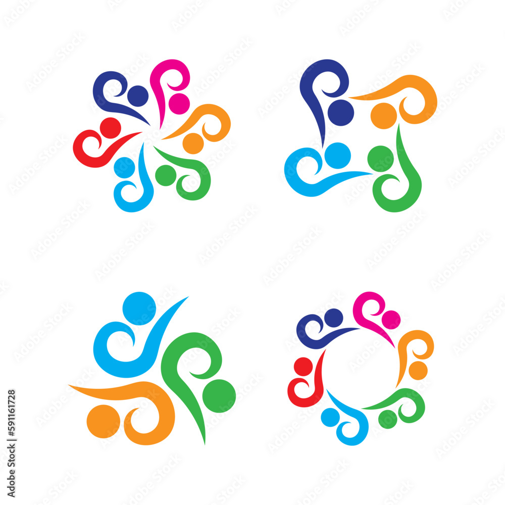 Obraz premium People icon work group vector