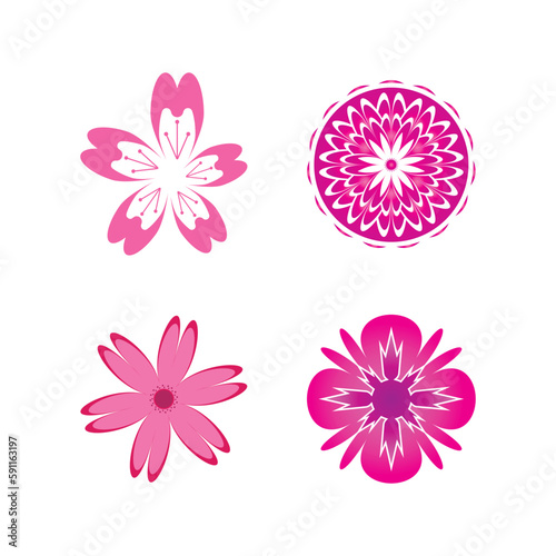 Flower vector icon design