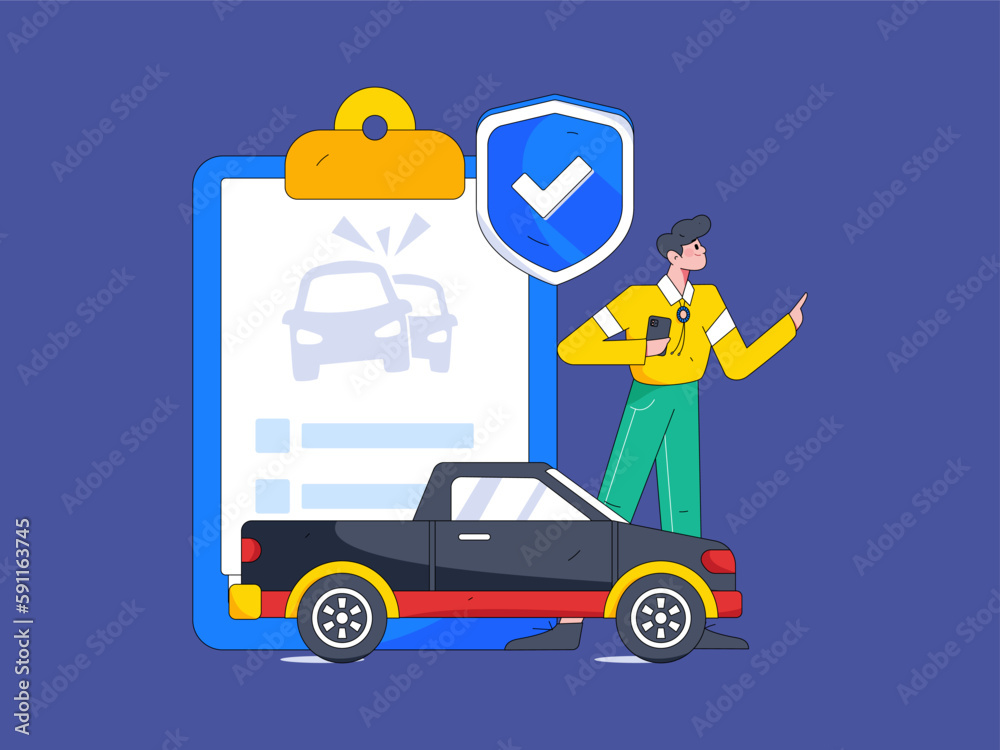Buy insurance for car flat character vector concept operation hand drawn illustration
Buy insurance for car flat character vector concept operation hand drawn illustration