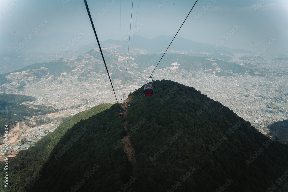 Obraz premium Kathmandu Valley View From Chandragiri Hills Cable Car Nepal