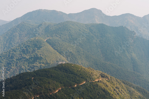 Awesome Green Forest Landscape View From Chandragiri Hills Nepal