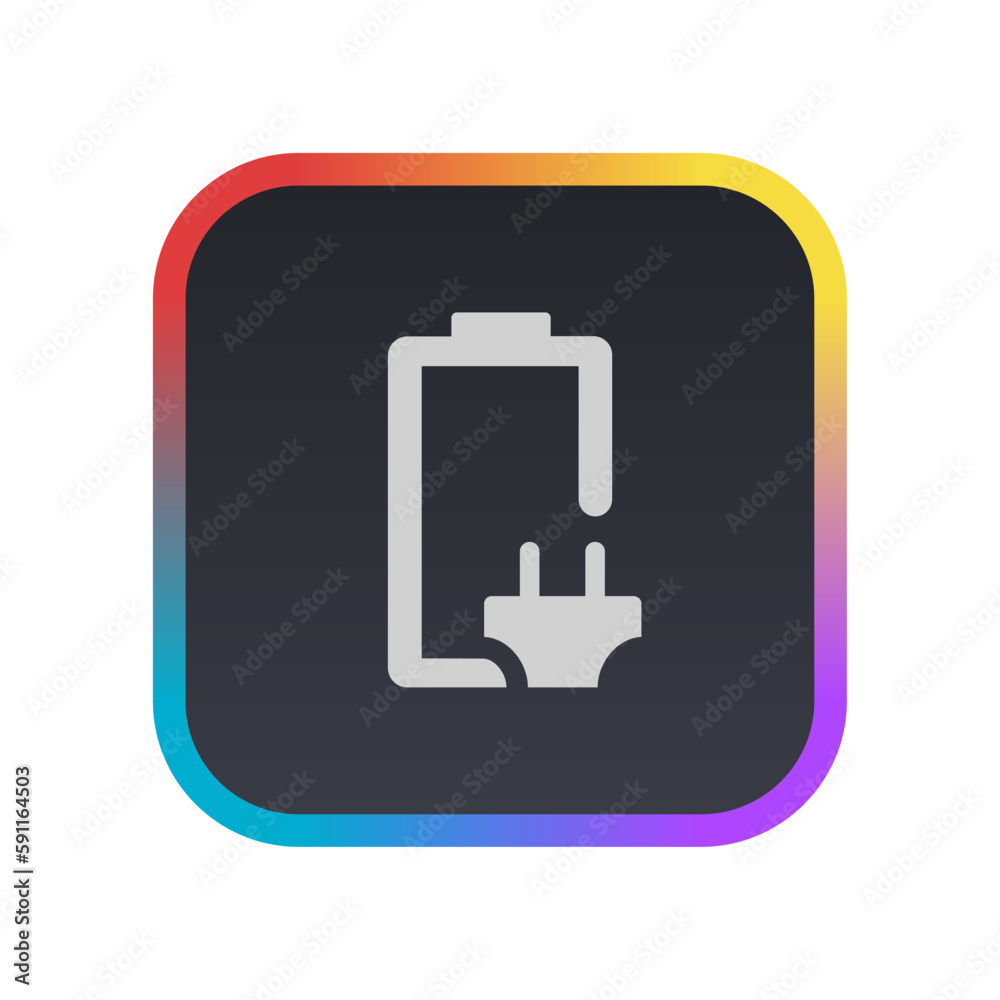 Plugged Battery - Pictogram (icon) 