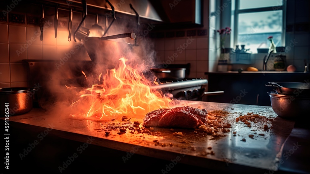Delicious meat created with Generative AI Delicious meat created with Generative AI
