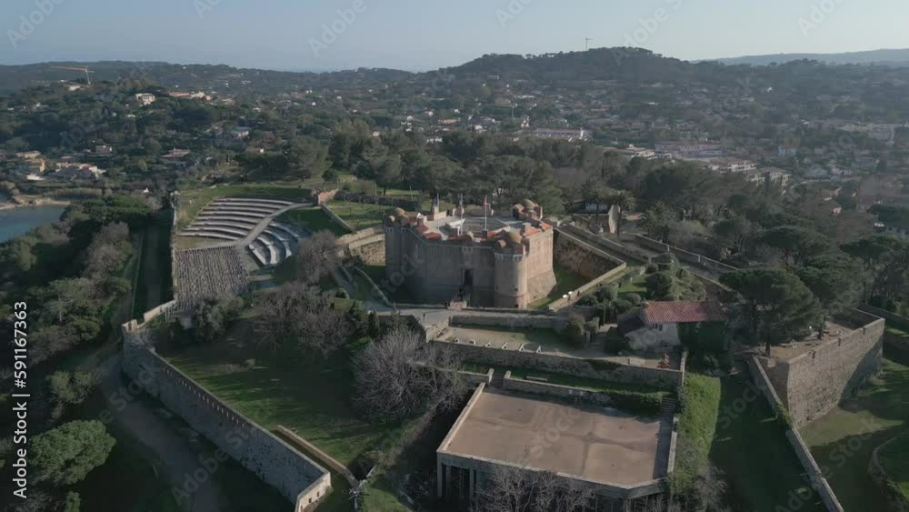 Castle in Saint-Tropez (Provence, France) - Aerial view Castle in Saint-Tropez (Provence, France) - Aerial view