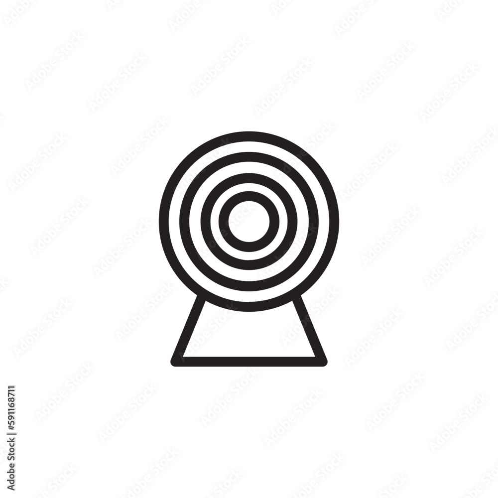 Aim Dartboard Game Outline Icon