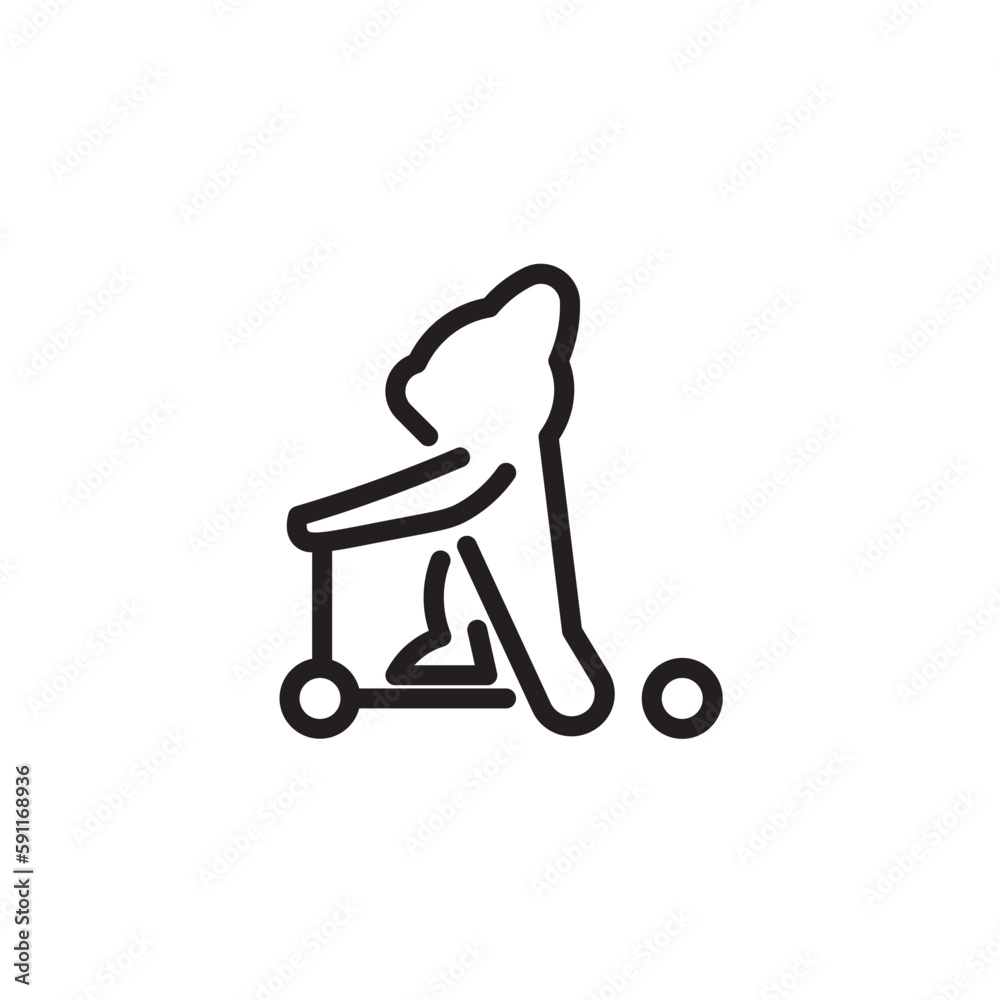 Scooter Carnival Circus Outline Icon Scooter Carnival Circus Outline Icon