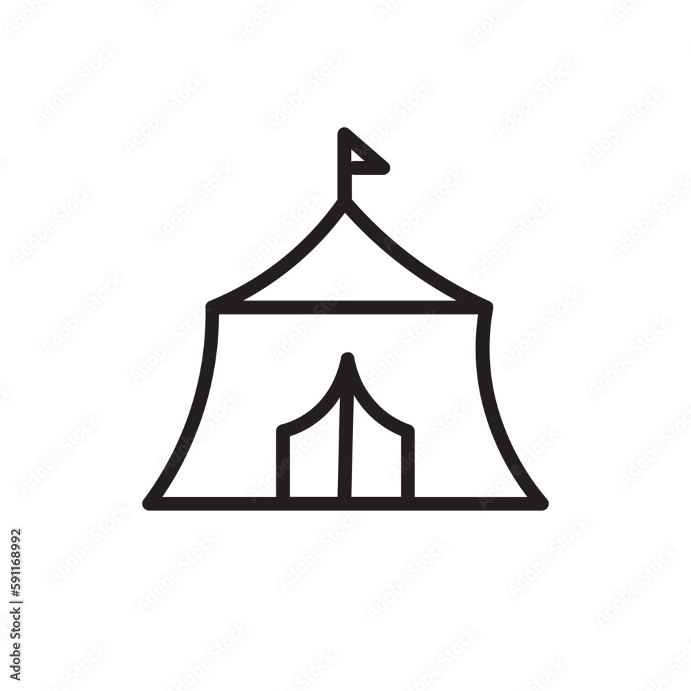 Shelter Summer Tent Outline Icon Shelter Summer Tent Outline Icon