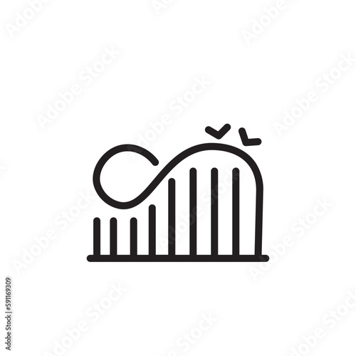 Carnival Circus Coaster Outline Icon