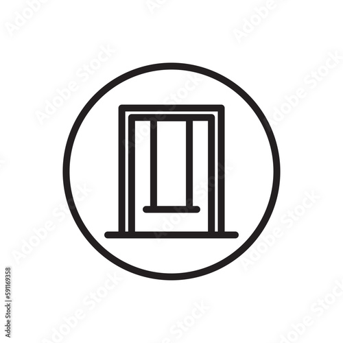 Circus Empty Swing Outline Icon