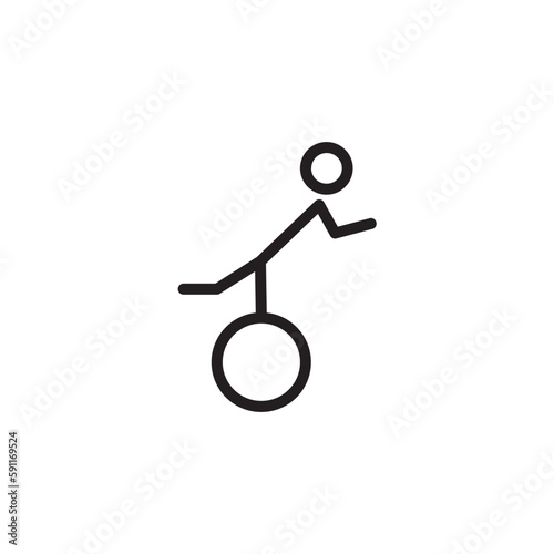 Balance Ball Circus Outline Icon