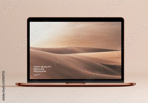 Laptop Computer Desktop Monitor Screen Device Mockup Template