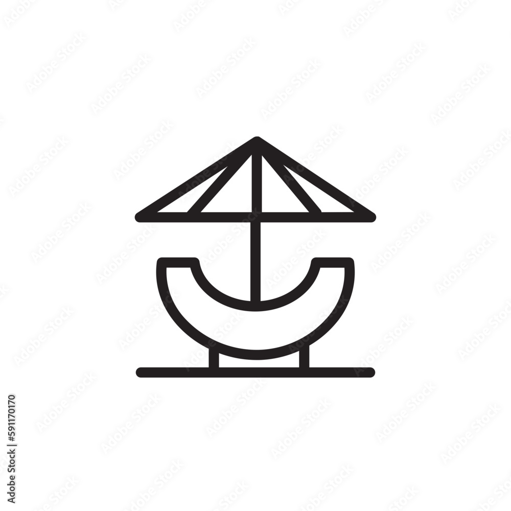 Circus Play Themepark Outline Icon Circus Play Themepark Outline Icon