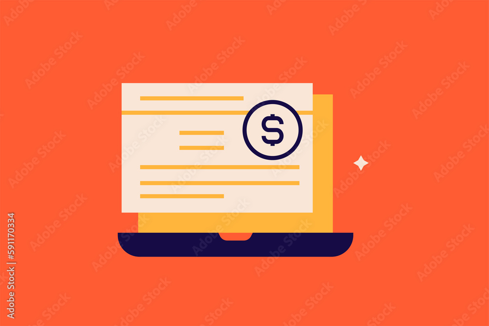 money contract illustration in flat style design. Vector illustration. money contract illustration in flat style design. Vector illustration.