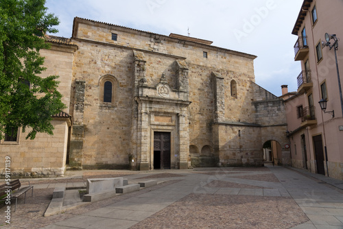 San Pedro y San Ildefonso church of the beautiful city of Zamora in a sunny day, Castilla y Leon, Spain. photo