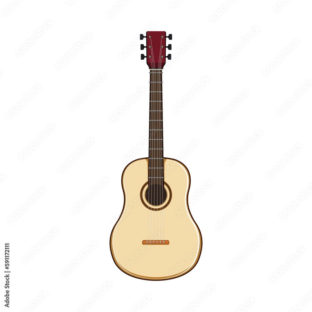 instrument acoustic guitar cartoon vector illustration instrument acoustic guitar cartoon vector illustration