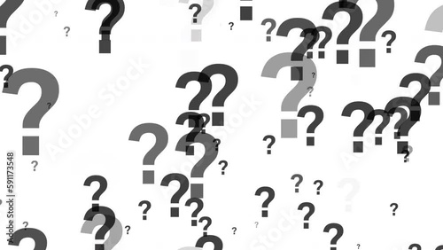  Animated question marks on white background, animated questions, falling question marks