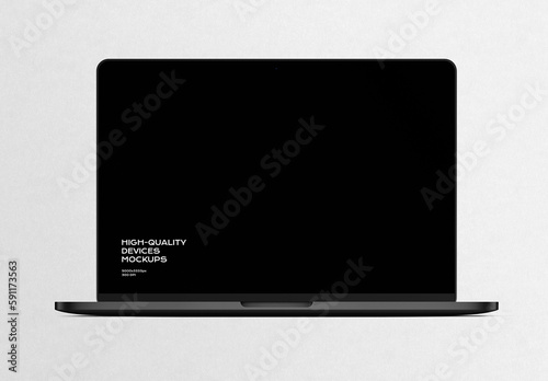 Laptop Computer Desktop Monitor Screen Device Mockup Template