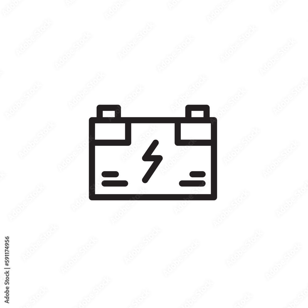 Battery Car Electric Outline Icon Battery Car Electric Outline Icon