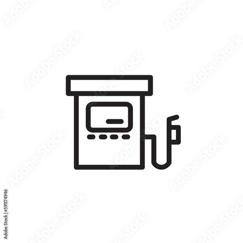 Gas Oil Pump Outline Icon