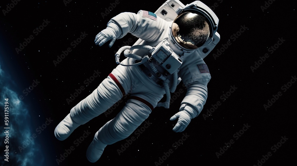 astronaut floating in space AI Generated astronaut floating in space AI Generated