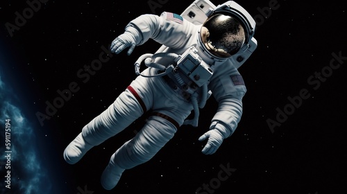 astronaut floating in space AI Generated