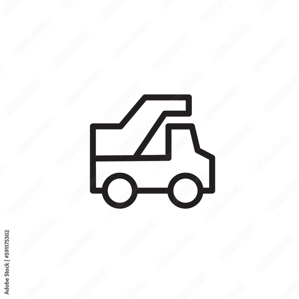 Car Service Stairs Outline Icon