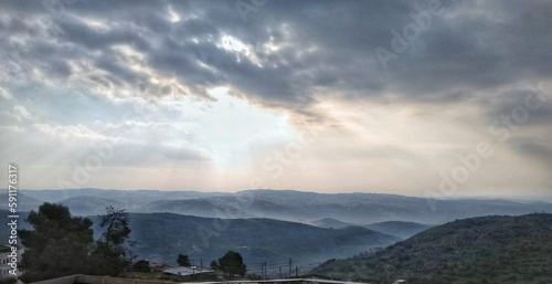 clouds over the mountains