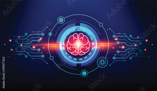artificial intelligence and data science icon element design. vector illustration