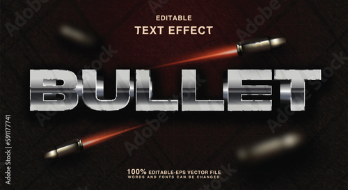 shoot bullet editable text effect