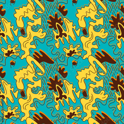 Abstract seamless colorful unusual pattern 