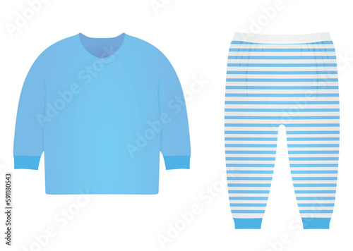 Kids pajama set. vector illustration
