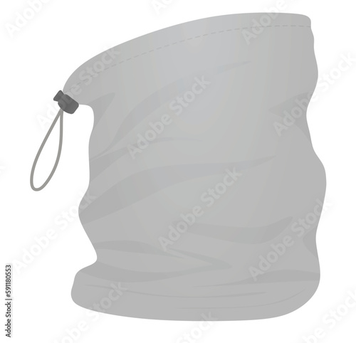 Grey neck scarf. vector illustration