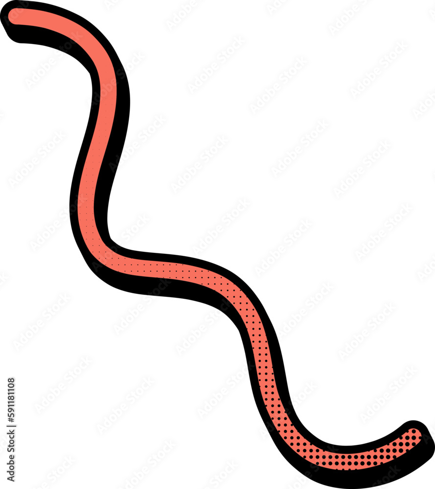 Fototapeta premium Swirl Outline Retro Shape