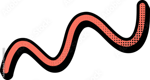 Swirl Outline Retro Shape