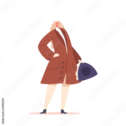 Gentleman Character From The 18th Century, Depicted In Fine Clothing And Powdered Wig Captures The Elegant Style