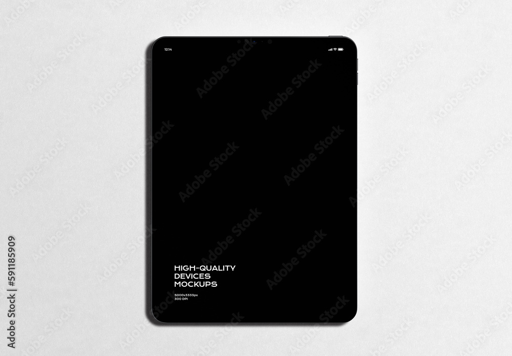 Tablet Mobile Display Computer Screen Device Mockup Template Stock ...