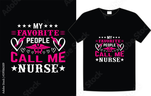 Nurse Typography T-Shirt Design