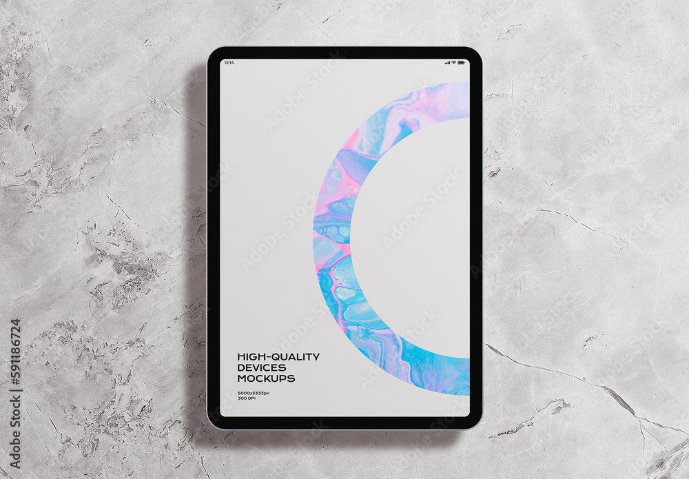 Tablet Mobile Display Computer Screen Device Mockup Template Stock ...