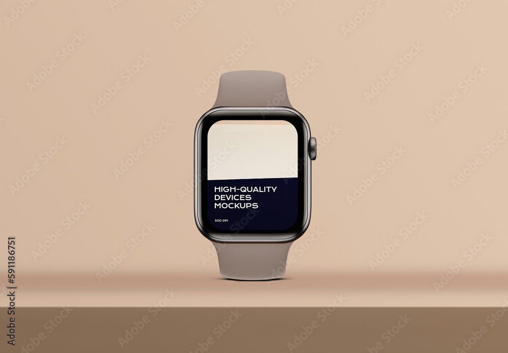 Smart Watch Electronic Display Screen Device Mockup Template Stock ...