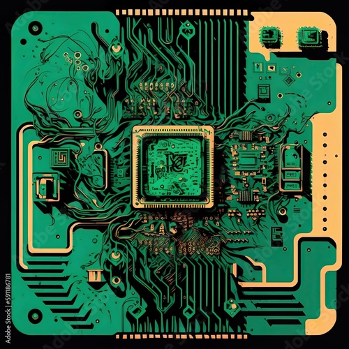 Image of an functional FPGA PCB