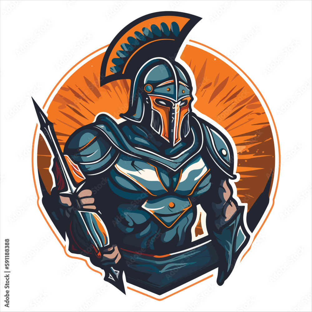 Gladiator Head Logo Design Stock Vector by ©sunteem 218959492