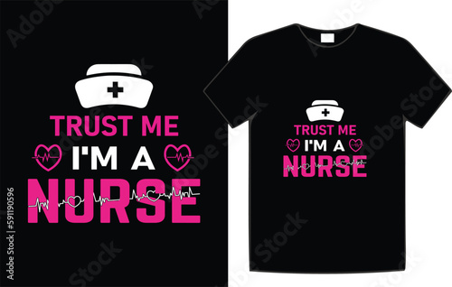 Nurse Typography T-Shirt Design