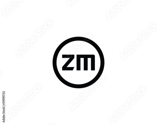 ZM logo design vectortemplate photo