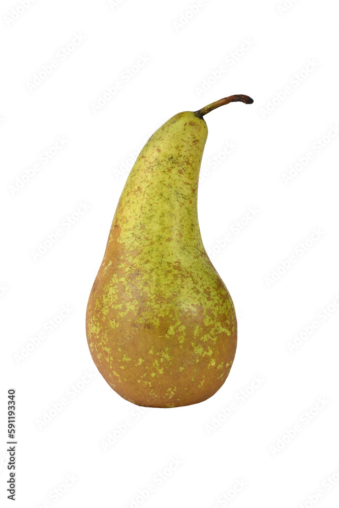 Single raw green pear fruit on transparent background Single raw green pear fruit on transparent background