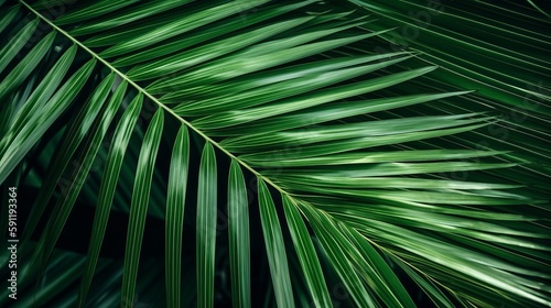 Close Up Palm Leaf created with Generative AI Technology  ai  generative