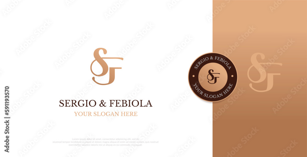 Initial SF Logo Design Vector 